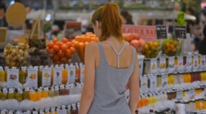 supermarket girl shopping